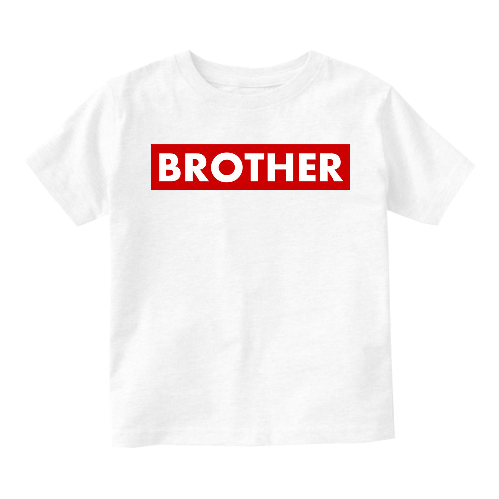 Brother Red Box Infant Baby Boys Short Sleeve T-Shirt White