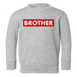 Brother Red Box Toddler Boys Crewneck Sweatshirt Grey