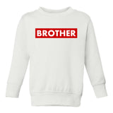 Brother Red Box Toddler Boys Crewneck Sweatshirt White