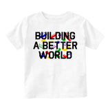 Building A Better World Blocks Toddler Boys Short Sleeve T-Shirt White