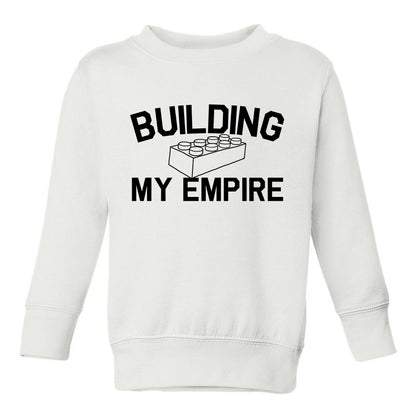 Building My Empire Toddler Boys Crewneck Sweatshirt White