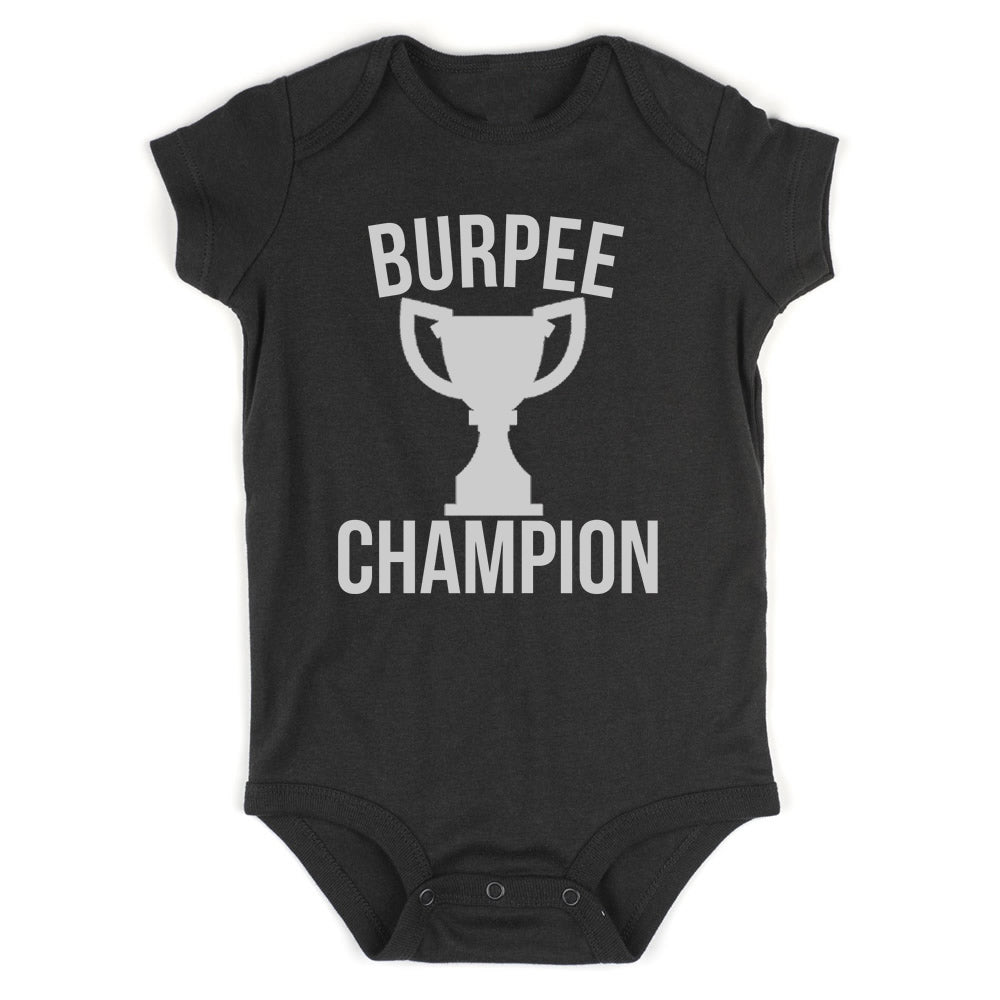 Burpee Champion Trophy Baby Bodysuit One Piece Black
