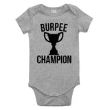 Burpee Champion Trophy Baby Bodysuit One Piece Grey