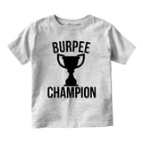 Burpee Champion Trophy Baby Infant Short Sleeve T-Shirt Grey