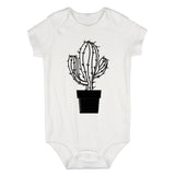 Cactus Plant Infant Baby Boys Bodysuit White