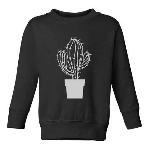 Cactus Plant Toddler Boys Crewneck Sweatshirt Black