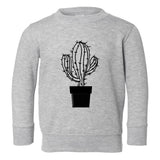 Cactus Plant Toddler Boys Crewneck Sweatshirt Grey