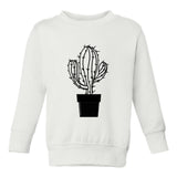 Cactus Plant Toddler Boys Crewneck Sweatshirt White