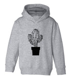 Cactus Plant Toddler Boys Pullover Hoodie Grey