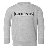 California Box Logo Toddler Boys Crewneck Sweatshirt Grey