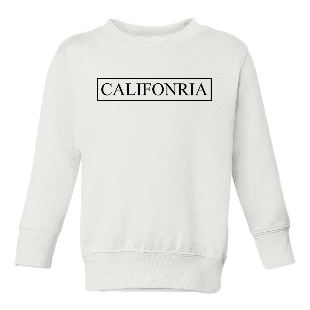 California Box Logo Toddler Boys Crewneck Sweatshirt White