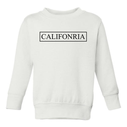 California Box Logo Toddler Boys Crewneck Sweatshirt White