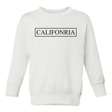California Box Logo Toddler Boys Crewneck Sweatshirt White
