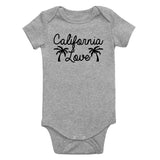 California Love Palm Trees Infant Baby Boys Bodysuit Grey