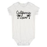 California Love Palm Trees Infant Baby Boys Bodysuit White