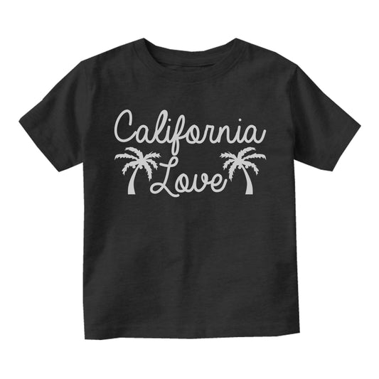 California Love Palm Trees Toddler Boys Short Sleeve T-Shirt Black