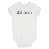 California State Old English Infant Baby Boys Bodysuit White