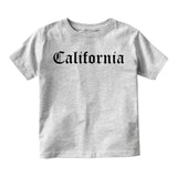 California State Old English Infant Baby Boys Short Sleeve T-Shirt Grey