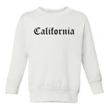 California State Old English Toddler Boys Crewneck Sweatshirt White