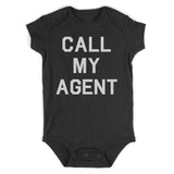 Call My Agent Infant Baby Boys Bodysuit Black