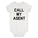 Call My Agent Infant Baby Boys Bodysuit White