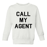 Call My Agent Toddler Boys Crewneck Sweatshirt White