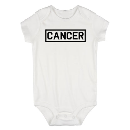 Cancer Zodiac Sign Infant Baby Boys Bodysuit White