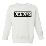 Cancer Zodiac Sign Toddler Boys Crewneck Sweatshirt White