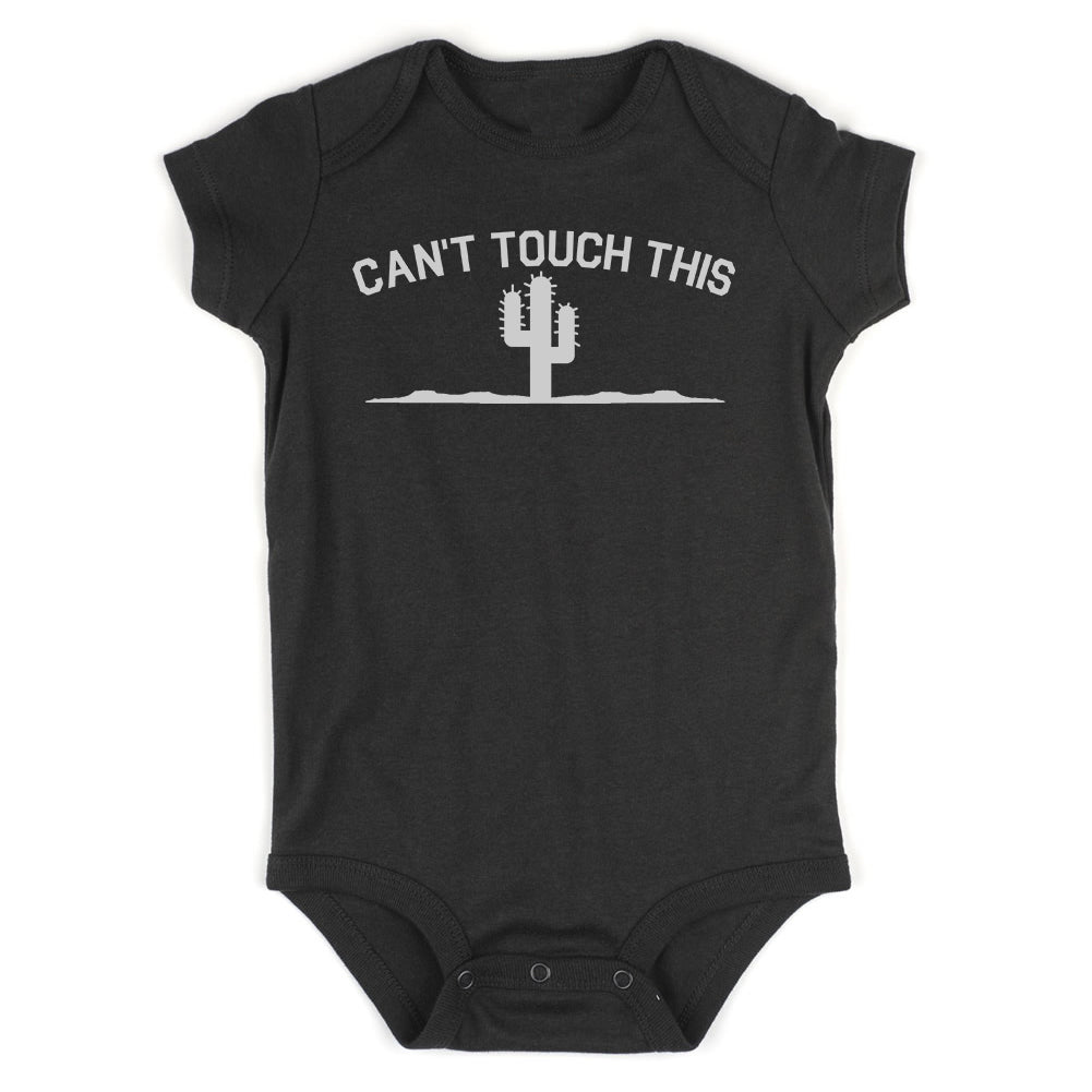 Cant Touch This Cactus Funny Infant Baby Boys Bodysuit Black