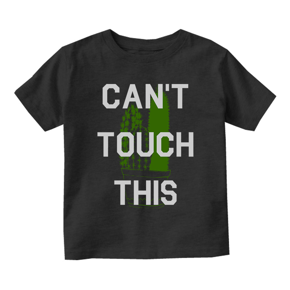 Cant Touch This Cactus Toddler Boys Short Sleeve T-Shirt Black