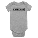 Capricorn Horoscope Sign Infant Baby Boys Bodysuit Grey