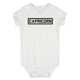 Capricorn Horoscope Sign Infant Baby Boys Bodysuit White