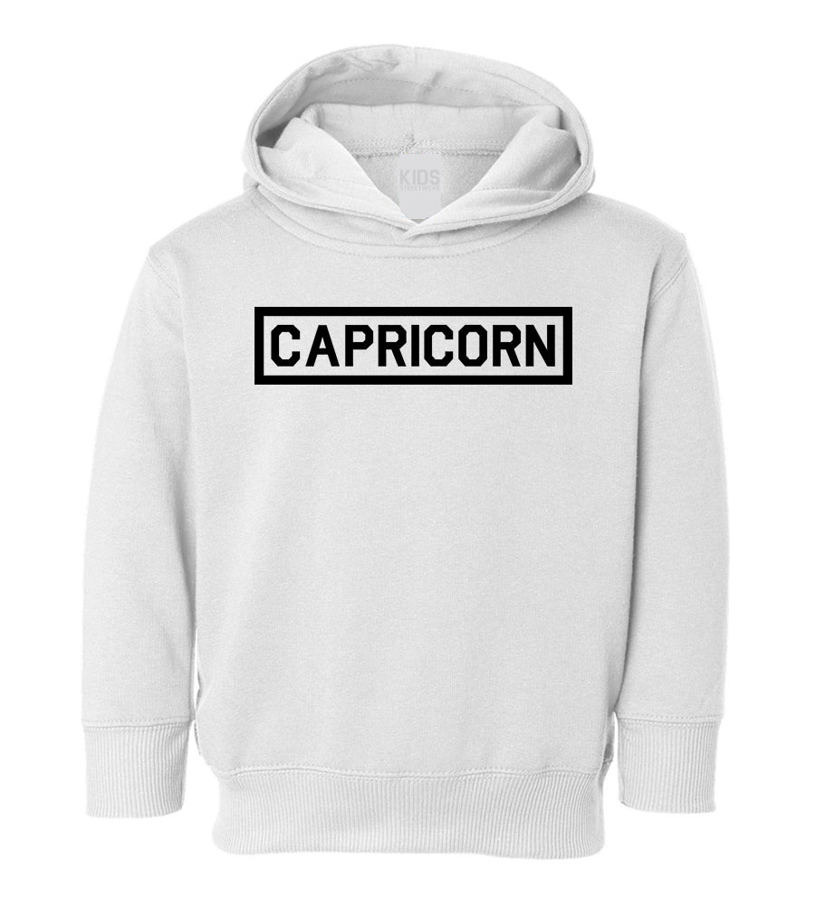 Capricorn Horoscope Sign Toddler Boys Pullover Hoodie White
