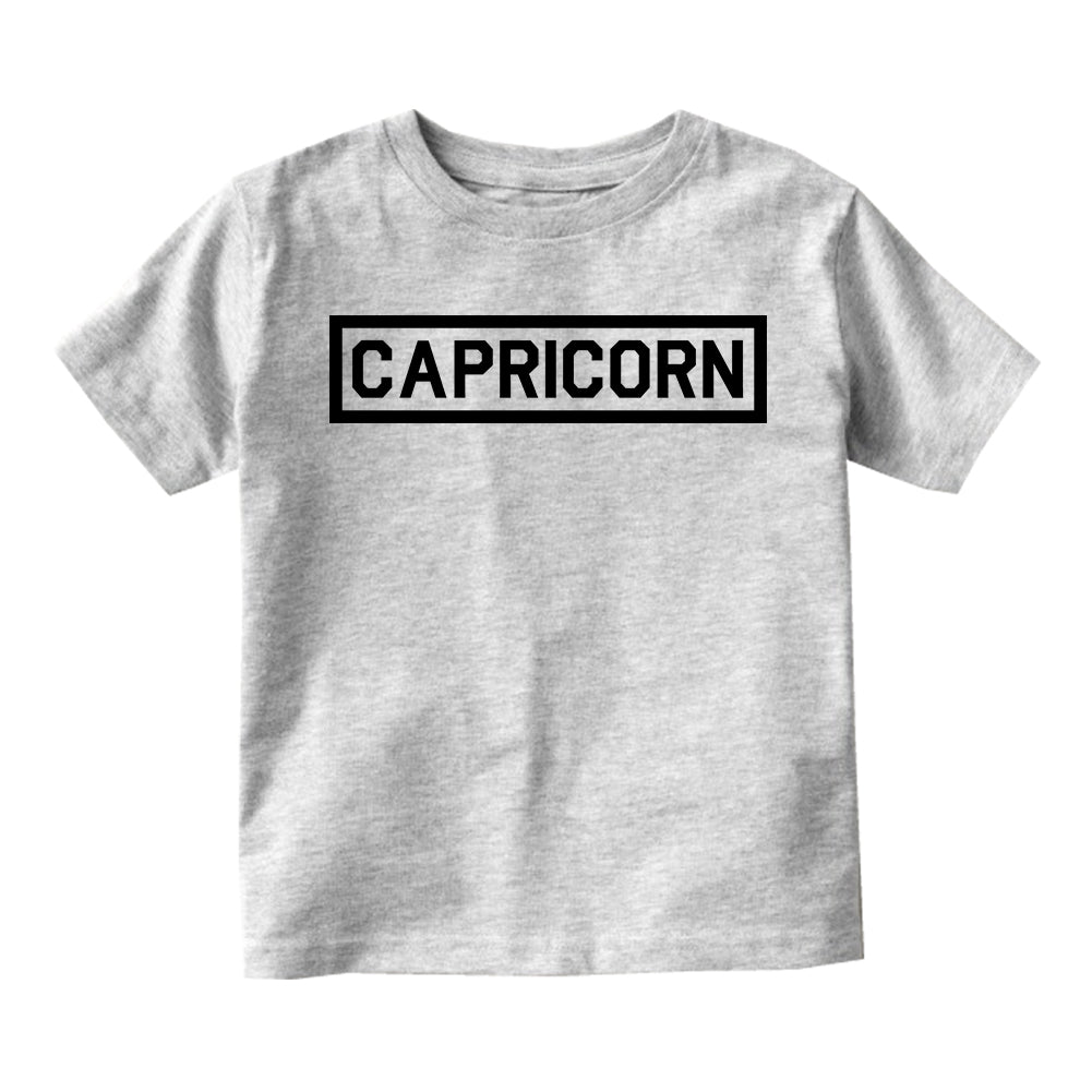 Capricorn Horoscope Sign Toddler Boys Short Sleeve T-Shirt Grey
