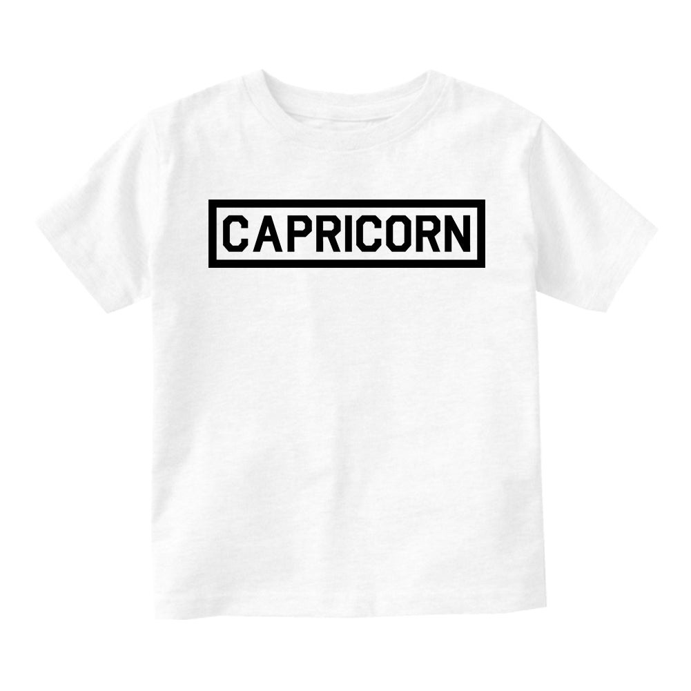 Capricorn Horoscope Sign Toddler Boys Short Sleeve T-Shirt White