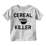 Cereal Killer Funny Toddler Boys Short Sleeve T-Shirt Grey