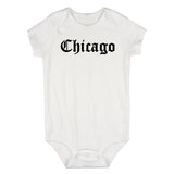 Chicago IL Old English Infant Baby Boys Bodysuit White