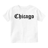Chicago IL Old English Infant Baby Boys Short Sleeve T-Shirt White