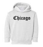 Chicago IL Old English Toddler Boys Pullover Hoodie White