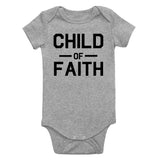 Child Of Faith Religious Infant Baby Boys Bodysuit Grey
