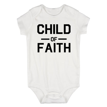 Child Of Faith Religious Infant Baby Boys Bodysuit White