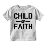 Child Of Faith Religious Toddler Boys Short Sleeve T-Shirt Grey