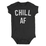 Chill AF Funny Infant Baby Boys Bodysuit Black