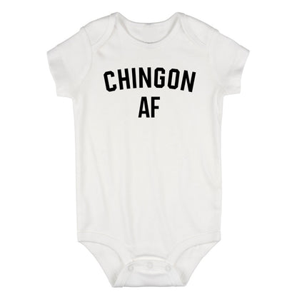 Chingon AF Latino Infant Baby Boys Bodysuit White