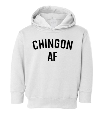 Chingon AF Latino Toddler Boys Pullover Hoodie White