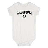 Chingona AF Latina Infant Baby Girls Bodysuit White