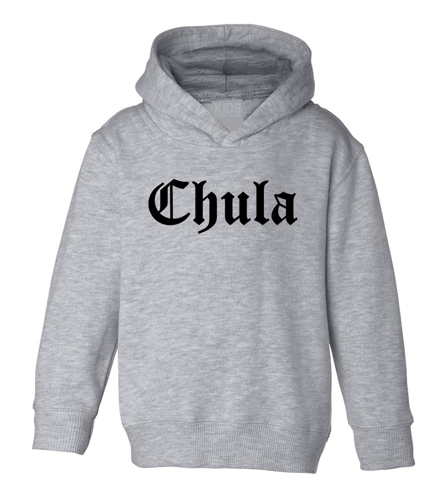 Chula Goth Funny Toddler Girls Pullover Hoodie Grey