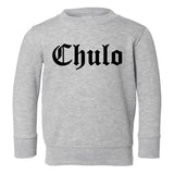 Chulo Goth Funny Toddler Boys Crewneck Sweatshirt Grey