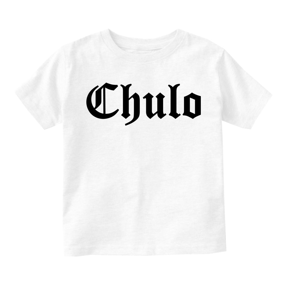 Chulo Goth Funny Toddler Boys Short Sleeve T-Shirt White