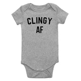 Clingy AF Funny Infant Baby Boys Bodysuit Grey